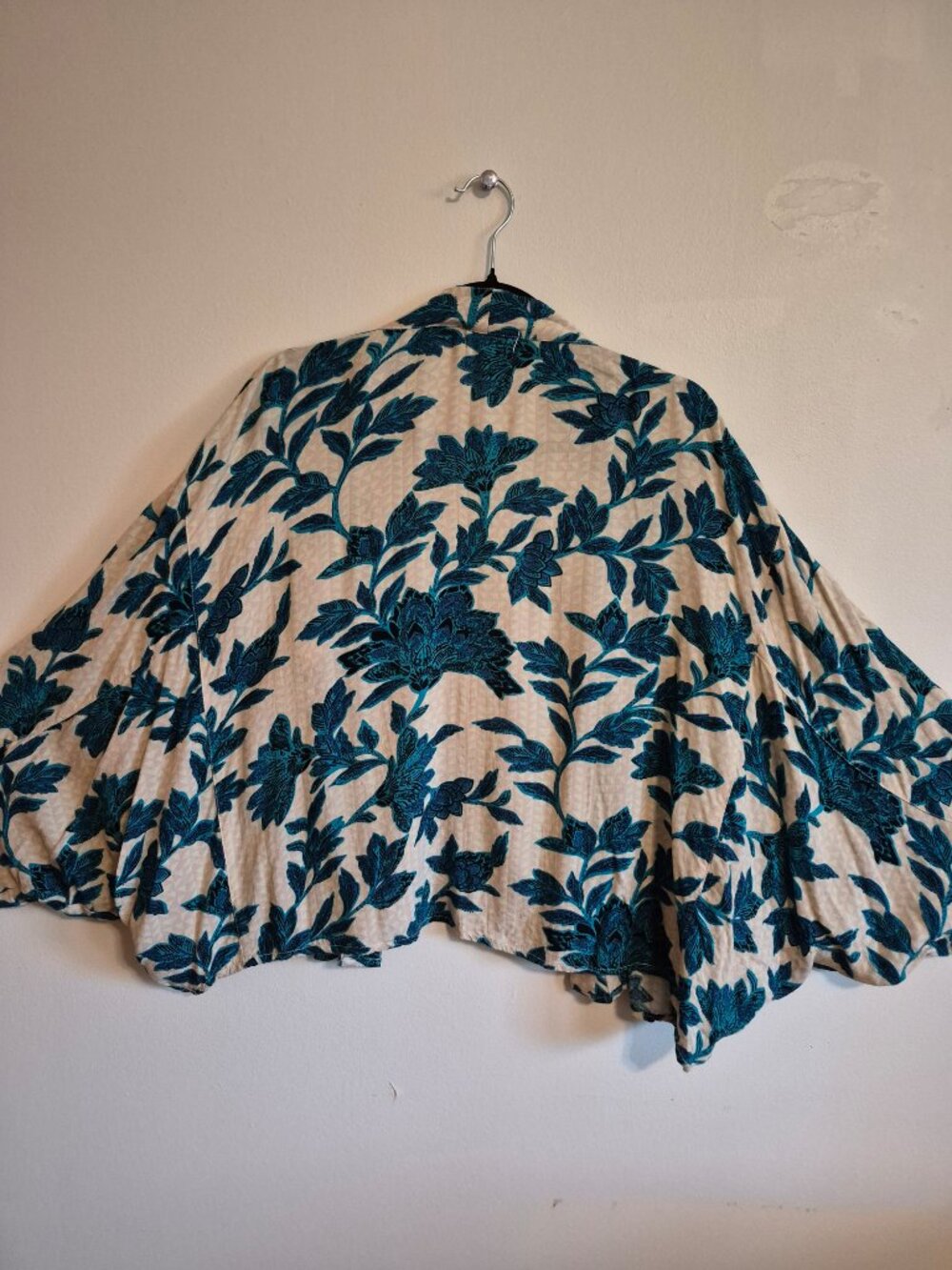 Andersen  & Lauth Floral Viscose Cocoon Open Cardigan OS - Picture 9 of 16